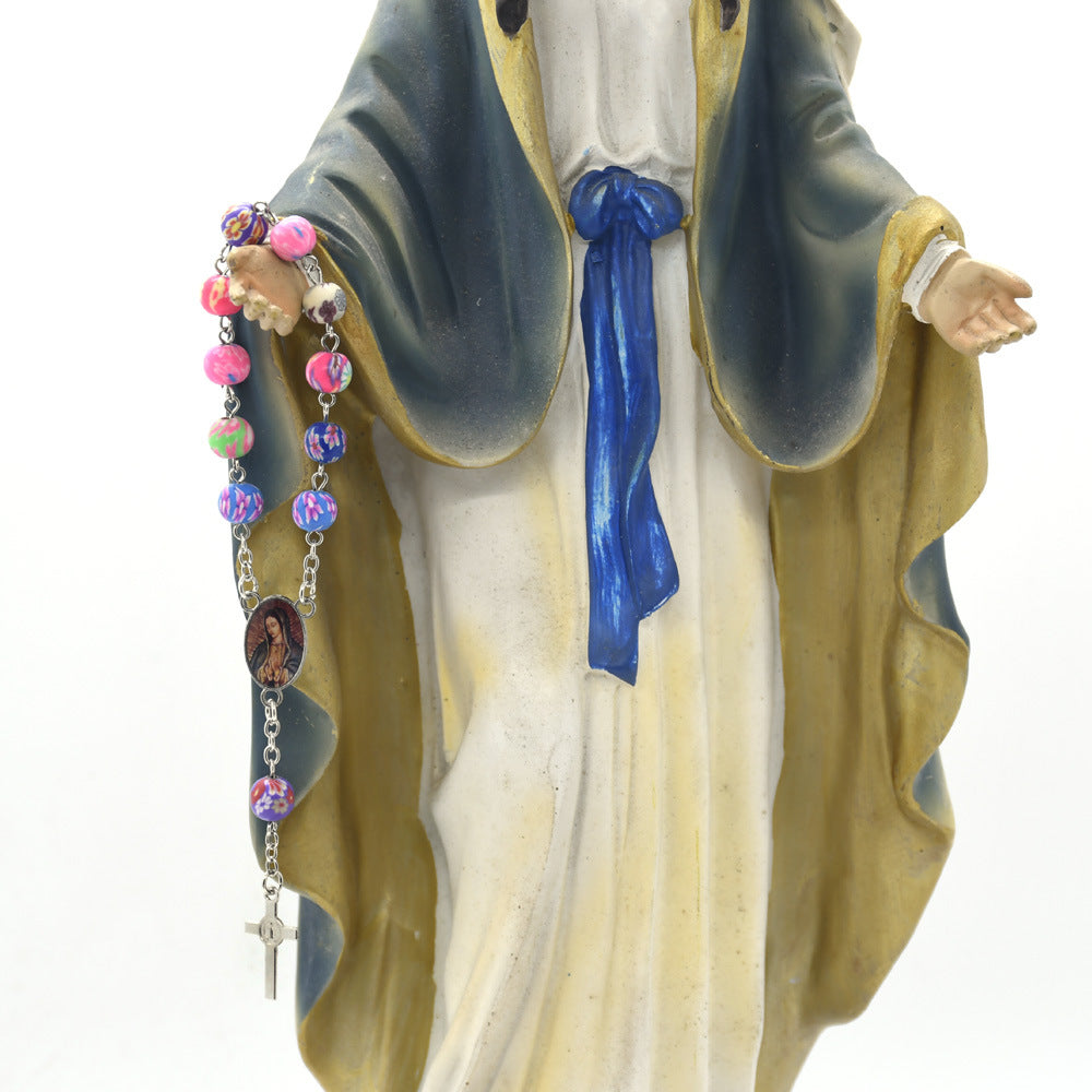 Colored Ceramic Beads Rosary Bracelet